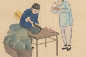 高清清代民间生活图集水彩画