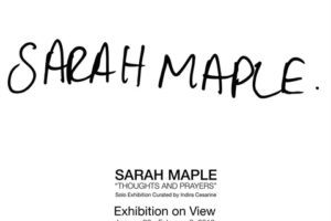 女视觉艺术家SARAH MAPLE “思想与祈祷”展览图录